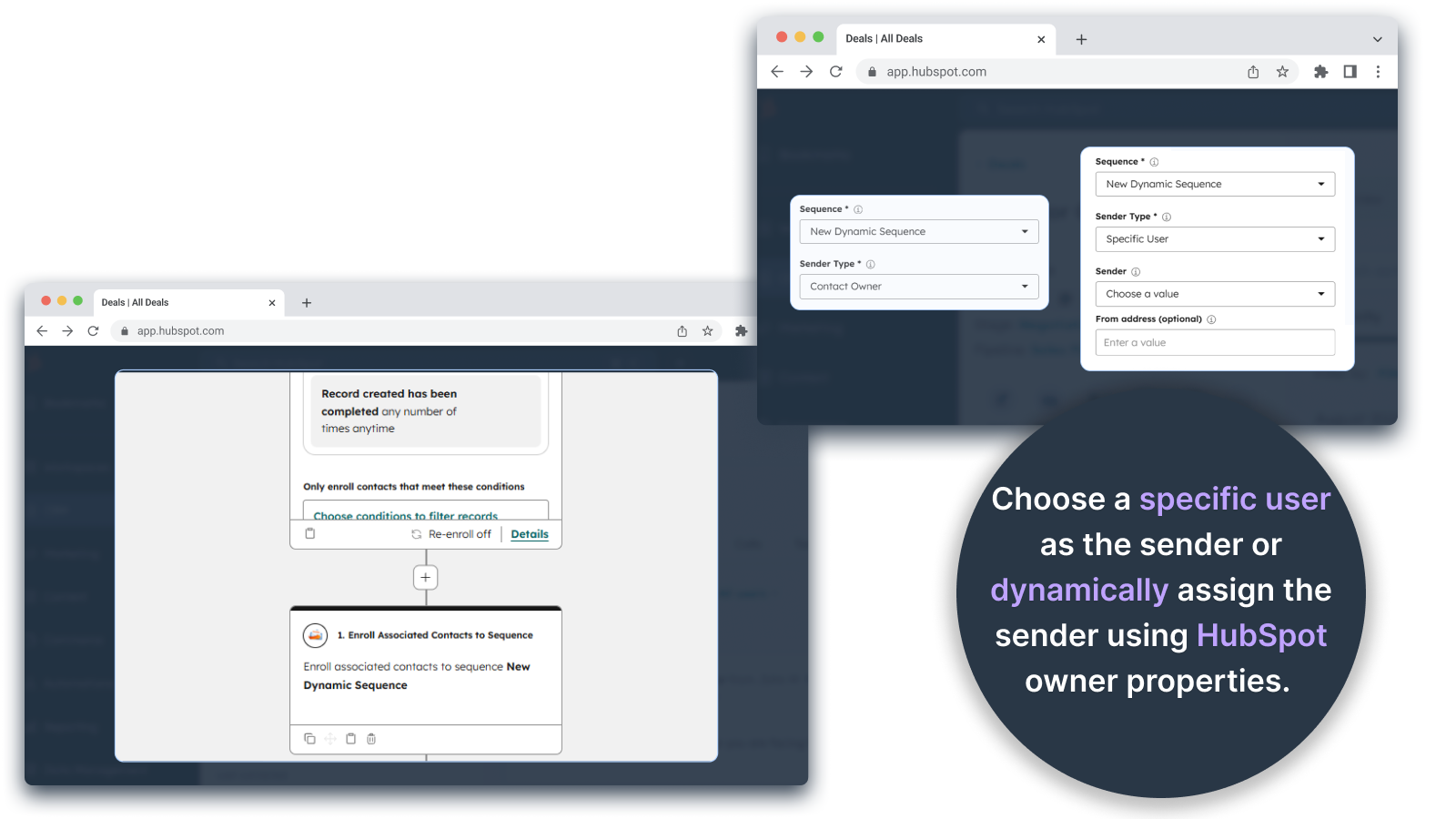 Flexible Sender Selection
