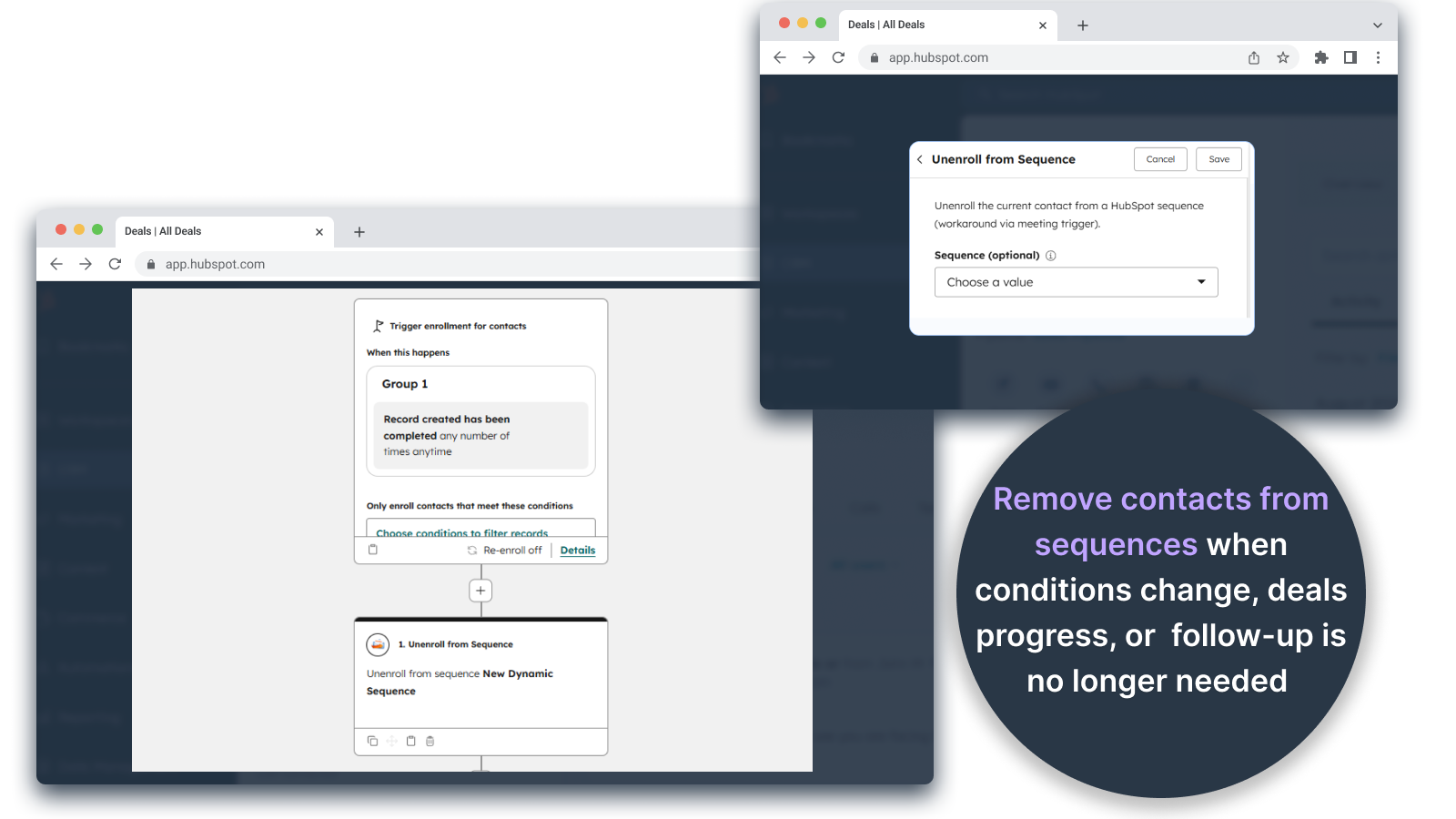 Sequence Unenrollment Automation